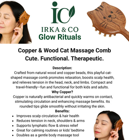 Deluxe Self-Care Ritual Box with Copper Wood Massage Comb & Guided Journal – Relaxation, Ayurveda, Mindfulness