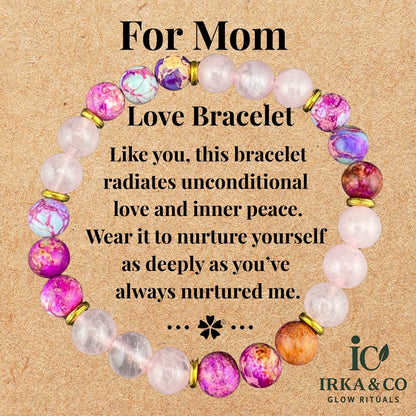 LOVE Bracelet – Rose Quartz & Imperial Stone for Healing, Peace & Emotional Balance