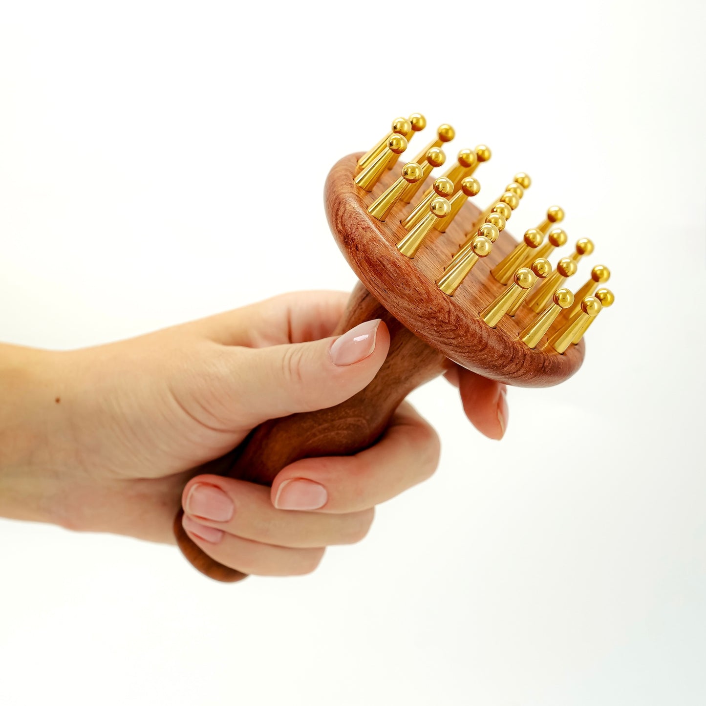 Brass & Wood Ayurvedic Self-Care Box – Wellness Gift Set with Journal, Botanical Oil, Tea & Candle