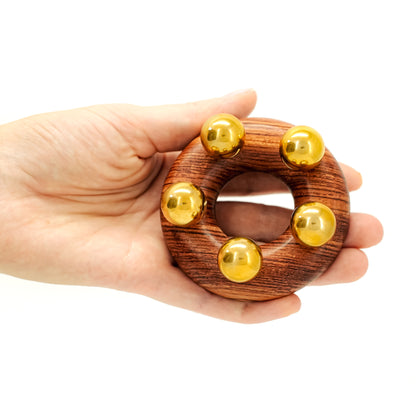 Self-Care Ritual Box – Detox Meridian Edition | Copper and Wood Massage Ring for Bloating, Calm, and Lymphatic Balance