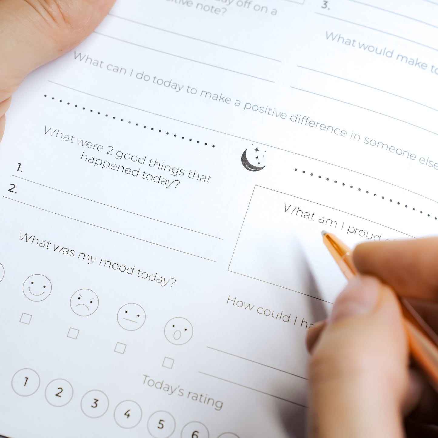 Daily Self-Care Journal A5 – Guided Wellness Planner for Mindfulness, Gratitude, and Personal Growth (Pink, Grey, Blue)