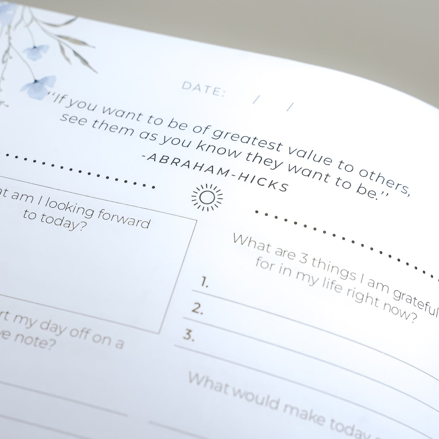 Daily Self-Care Journal A5 – Guided Wellness Planner for Mindfulness, Gratitude, and Personal Growth (Pink, Grey, Blue)