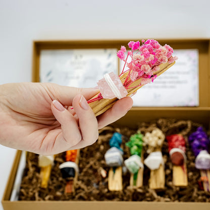 Ayurvedic Self-Care Gift Box – Copper Comb, Journal, Tea, Oils, Crystals & More | Glow Rituals by Irka & Co