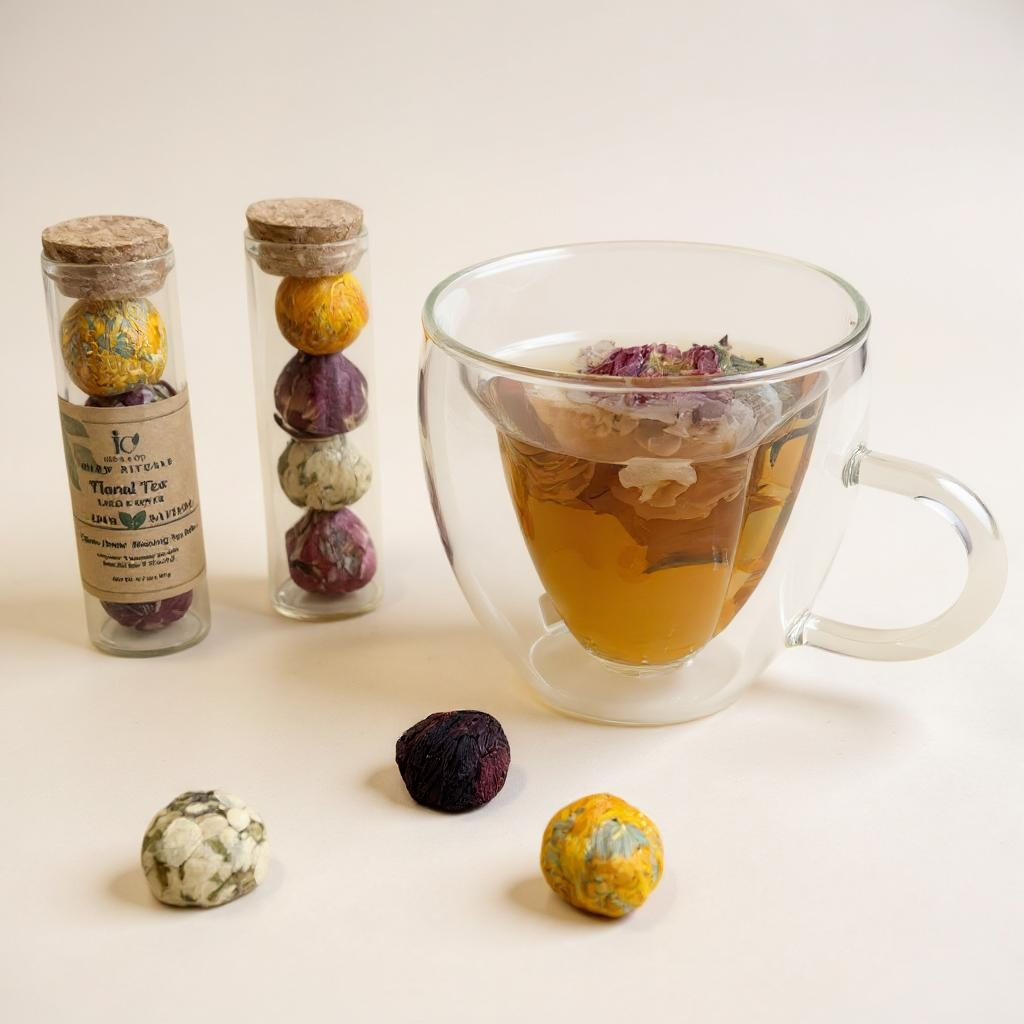 Floral Blooming Tea Balls – Organic Flower Tea | Irka & Co Glow Rituals