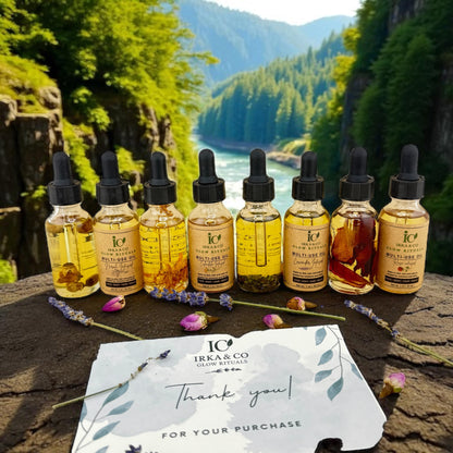 Ayurvedic Self-Care Gift Box – Copper Comb, Journal, Tea, Oils, Crystals & More | Glow Rituals by Irka & Co