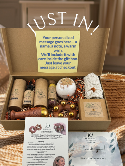 Ayurvedic Spa Gift Box – Self-Care Ritual with Massage Tools, Tea & Botanical Oils