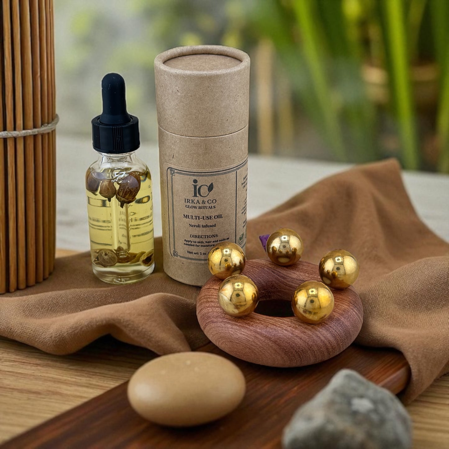 Luxury Ayurvedic Spa Gift Box with Massage Tools, Oils & Herbal Tea | Glow Rituals