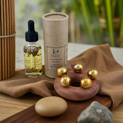 Luxury Ayurvedic Spa Gift Box with Massage Tools, Oils & Herbal Tea | Glow Rituals