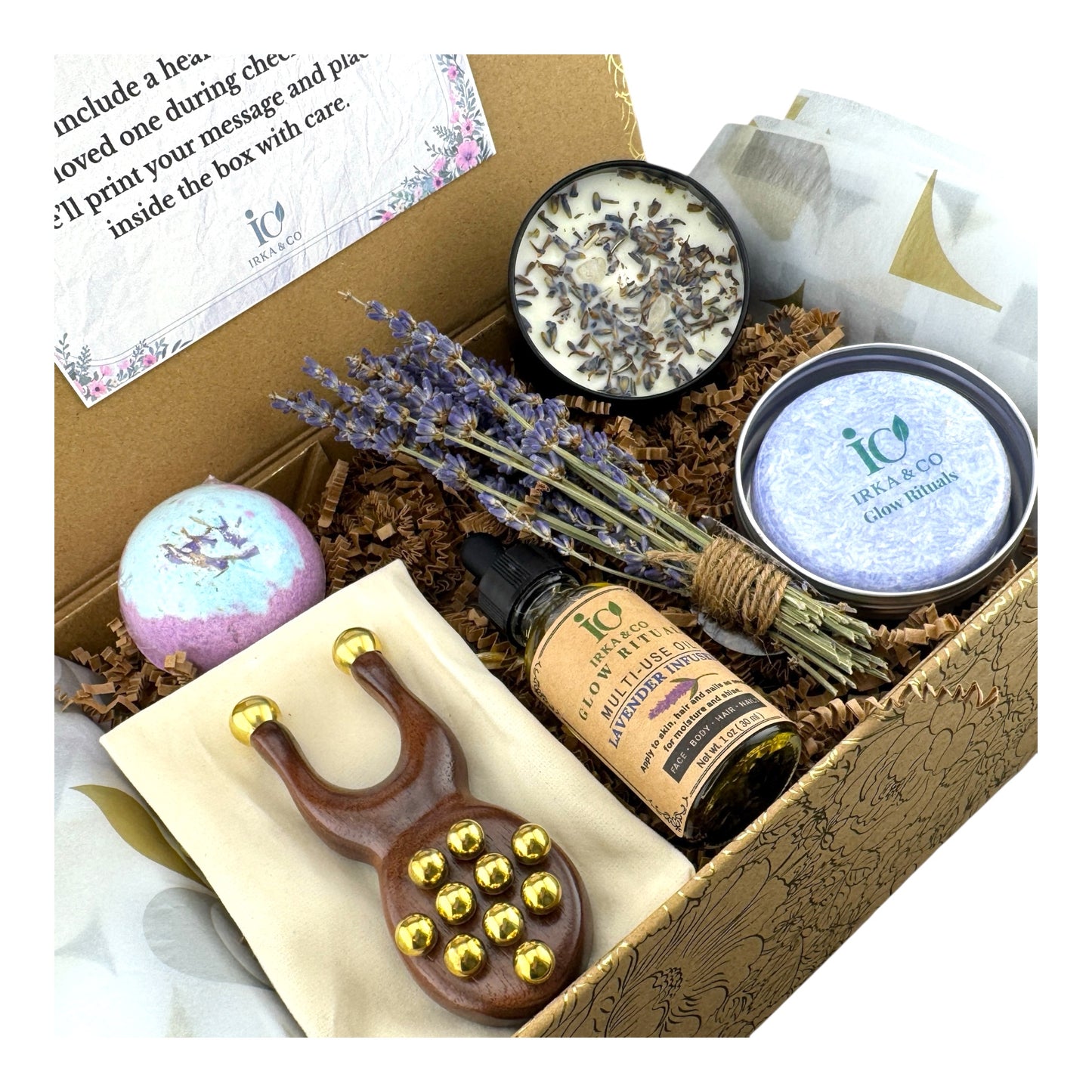 Lavender Sleep & Calm Spa Box – Ayurvedic Gift for Stress Relief