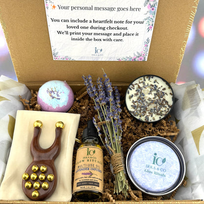 Lavender Sleep & Calm Spa Box – Ayurvedic Gift for Stress Relief