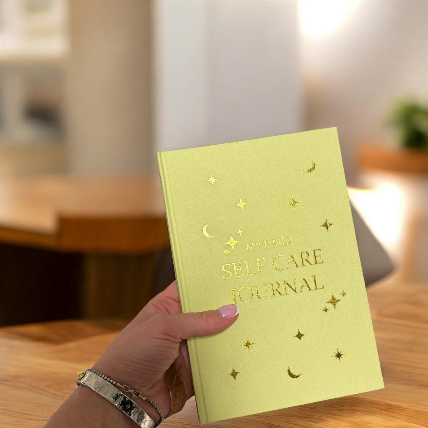 Daily Self-Care Journal Gift Set – Undated Wellness Planner with Pen & 6 Sticker Sheets (A5 Guided Gratitude Notebook)