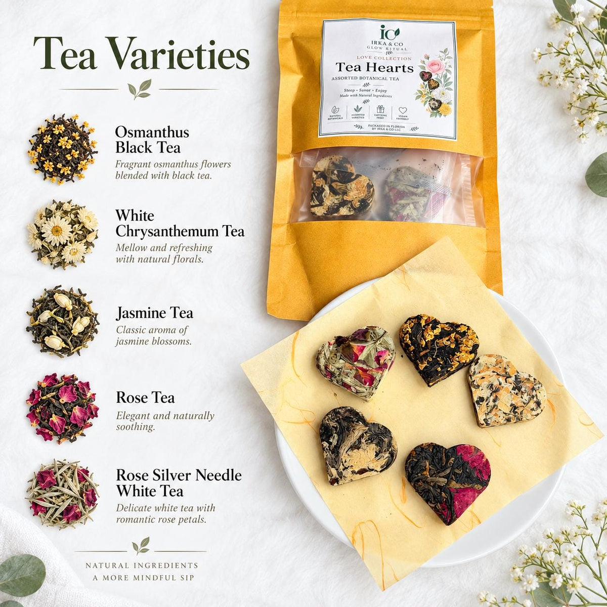 Steam eye masks and herbal foot soak discs