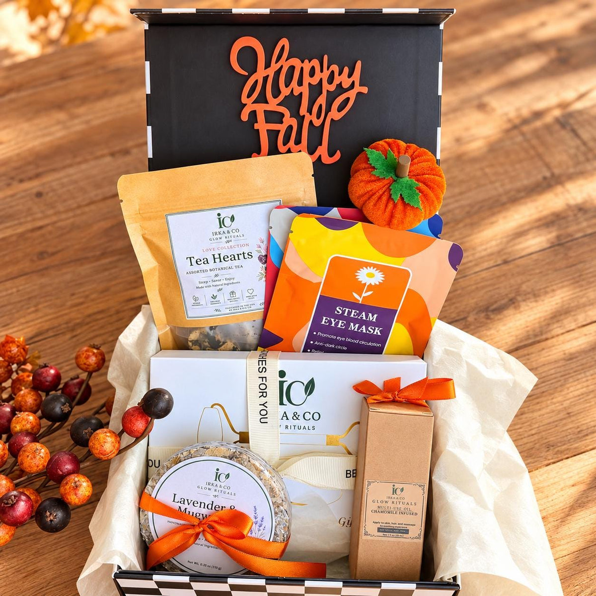 Deluxe Spa Ritual Box - gua sha set, tea hearts, oil, eye masks and foot soak