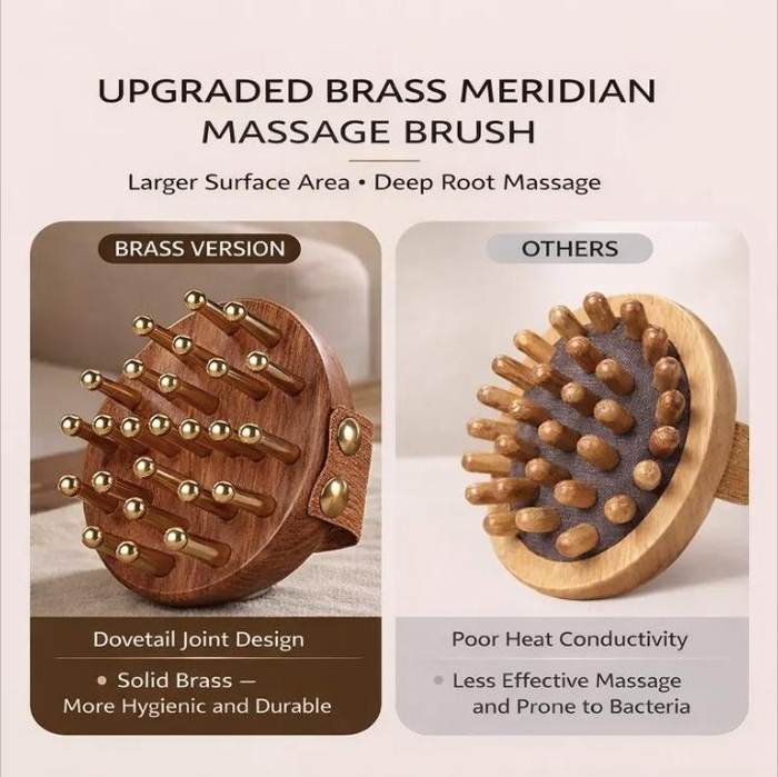 Brass Meridian Massage Brush