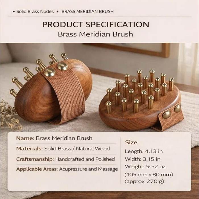 Brass Meridian Massage Brush