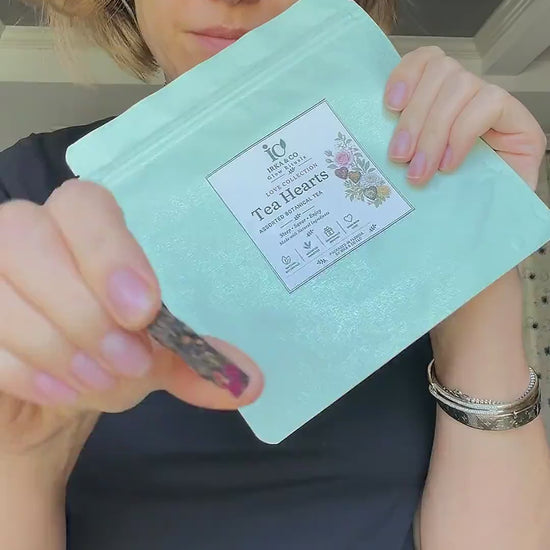 Video of the heart shaped compressed tea hearts collection by Irka & Co
