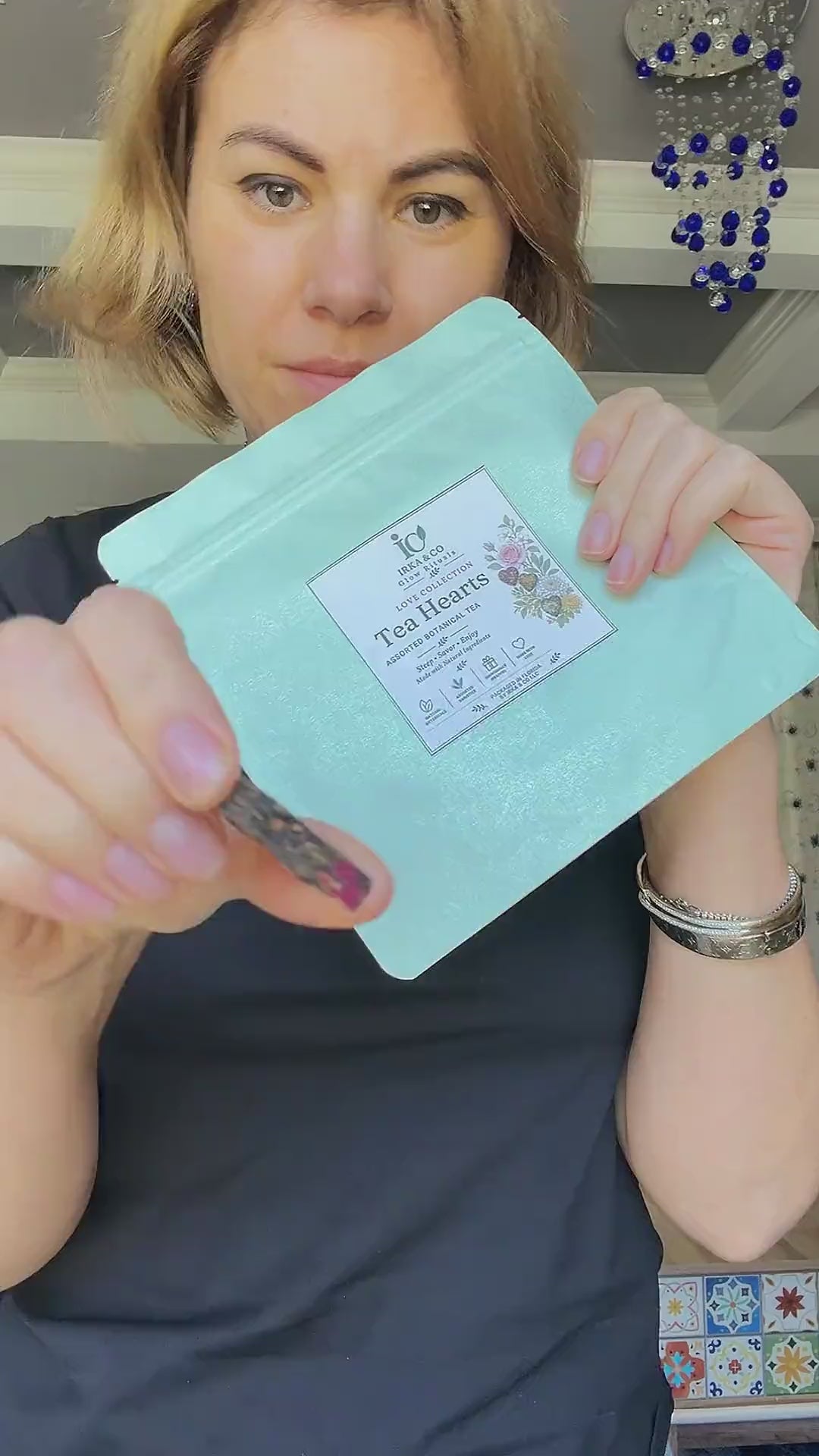 Video of the heart shaped compressed tea hearts collection by Irka & Co